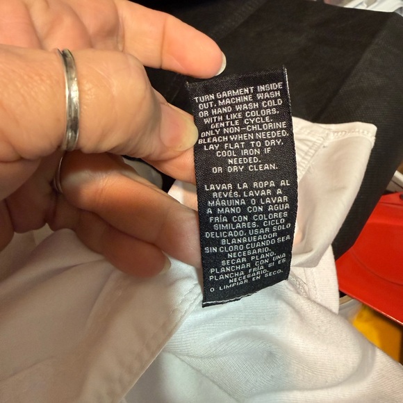 Zac & Rachel White Casual Button Down Roll Sleeve Tab Shirt, Cotton Blend, Sz L - Picture 9 of 9